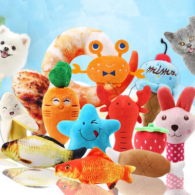 Fruit Animals Cartoon Dog Toys - Devya's Pet Emporium