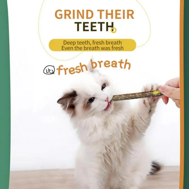 Natural Sticks Cleaning Tooth Catnip Toy - Devya's Pet Emporium
