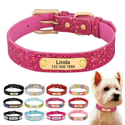 Personalized Bling Customized Anti-lost Pet ID Collar - Devya's Pet Emporium